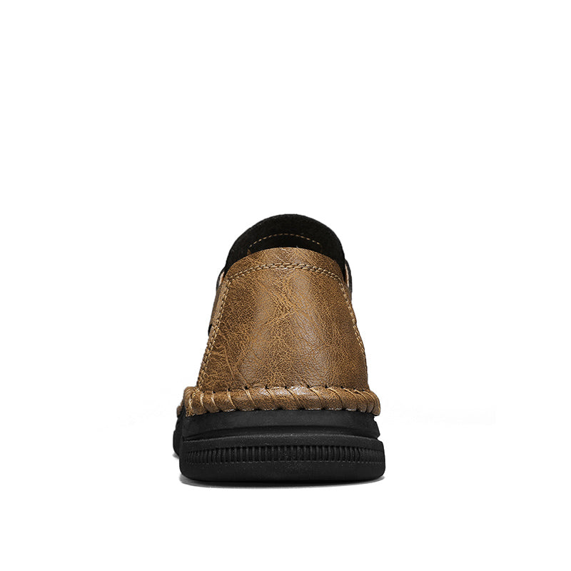 (🎁Free Orthotic Insoles🔥)Men’s Outdoor Slip-On Shoes – Anti-Slip Rubber Sole, Comfortable Lining, Arch Support, Wide Toe Box, Handmade Casual Hiking & Work