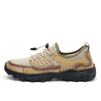 ⏰LAST DAY - 60% OFF🛒 Men's Handcrafted Leather Mesh Shoes – Breathable Quick-Dry Upper, Anti-Slip Rubber Outsole for All-Day Comfort & Support