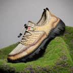 ⏰LAST DAY - 60% OFF🛒 Men's Handcrafted Leather Mesh Shoes – Breathable Quick-Dry Upper, Anti-Slip Rubber Outsole for All-Day Comfort & Support