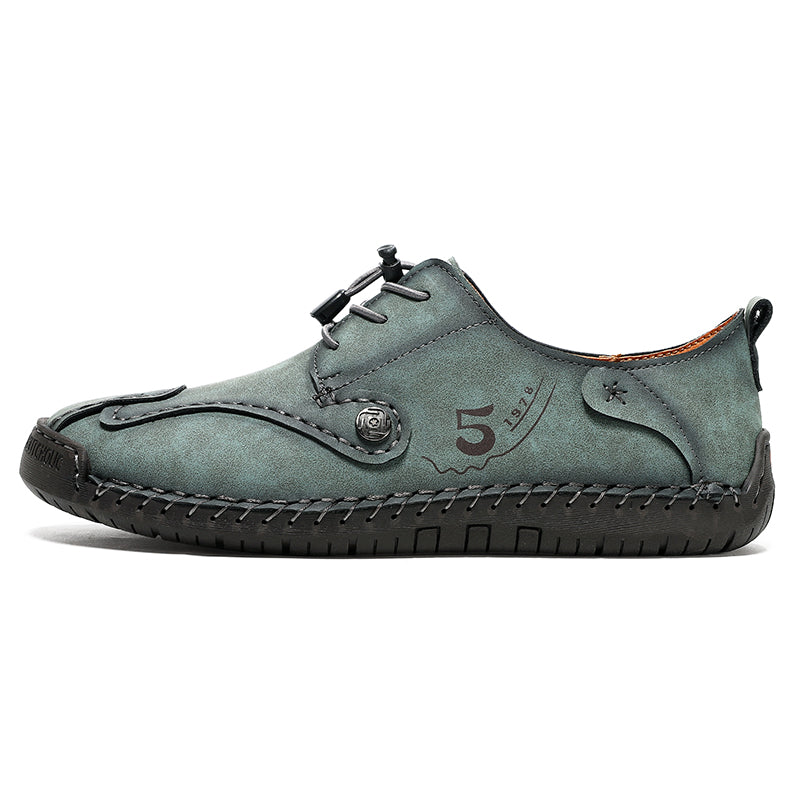 (🎁Free Orthotic Insoles🔥)Men’s Genuine Leather Outdoor Loafers – Waterproof Slip-On Hiking Shoes with Anti-Slip Sole & Breathable Comfort