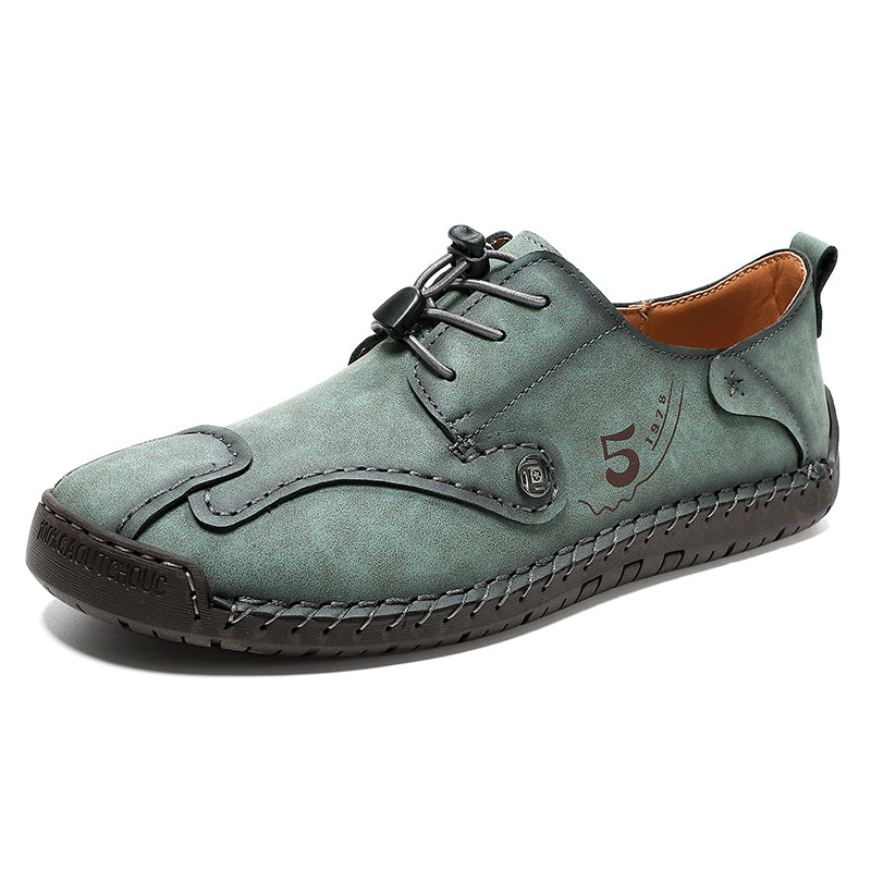 (🎁Free Orthotic Insoles🔥)Men’s Genuine Leather Outdoor Loafers – Waterproof Slip-On Hiking Shoes with Anti-Slip Sole & Breathable Comfort