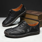 (🎁Free Orthotic Insoles🔥)Men’s Genuine Leather Outdoor Loafers – Waterproof Slip-On Hiking Shoes with Anti-Slip Sole & Breathable Comfort