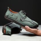 (🎁Free Orthotic Insoles🔥)Men’s Genuine Leather Outdoor Loafers – Waterproof Slip-On Hiking Shoes with Anti-Slip Sole & Breathable Comfort