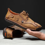 (🎁Free Orthotic Insoles🔥)Men’s Genuine Leather Outdoor Loafers – Waterproof Slip-On Hiking Shoes with Anti-Slip Sole & Breathable Comfort