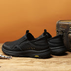 ⏰Limited Time 60% OFF🛒 Men's Handmade Slip-On Leather Walking Sneakers – Orthopedic Arch Support, Breathable & Anti-Slip Genuine Cowhide Loafers