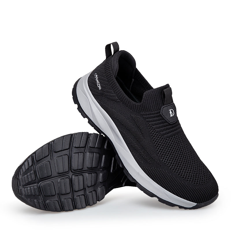 ⏰LAST DAY - 50% OFF🛒 Men's Orthopedic Slip-On Knit Sneakers  – Breathable Mesh Comfort Walking Shoes, Lightweight & Supportive, Easy On/Off Casual Shoes for All-Day Pain Relief