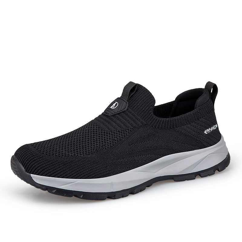 ⏰LAST DAY - 50% OFF🛒 Men's Orthopedic Slip-On Knit Sneakers  – Breathable Mesh Comfort Walking Shoes, Lightweight & Supportive, Easy On/Off Casual Shoes for All-Day Pain Relief