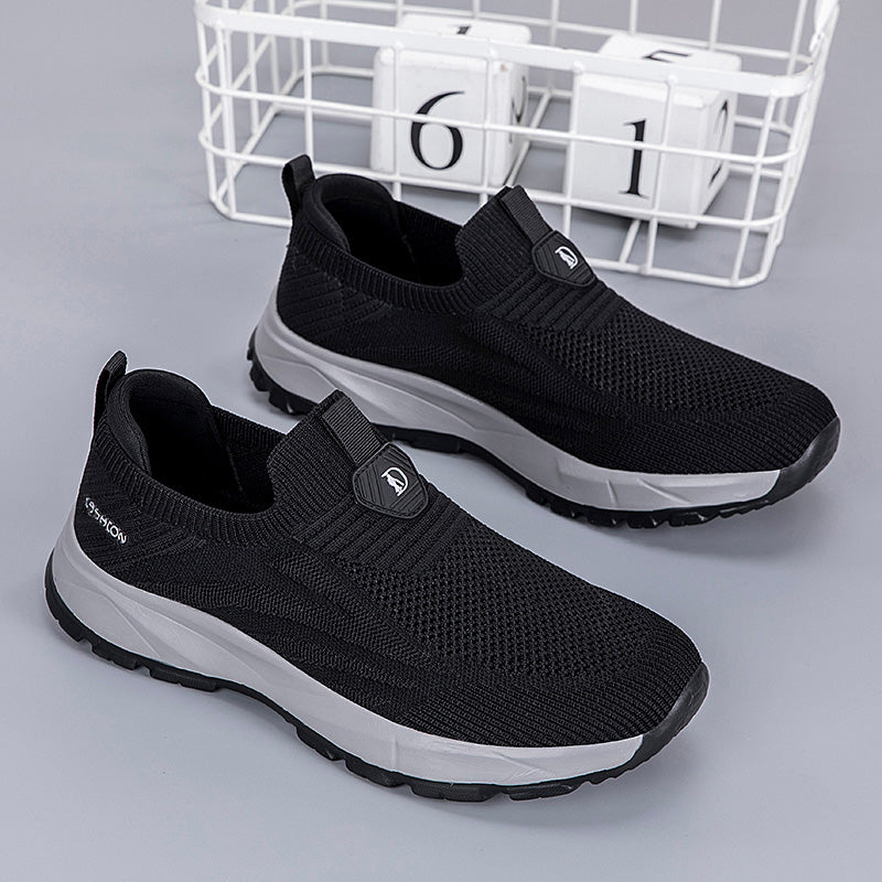 ⏰LAST DAY - 50% OFF🛒 Men's Orthopedic Slip-On Knit Sneakers  – Breathable Mesh Comfort Walking Shoes, Lightweight & Supportive, Easy On/Off Casual Shoes for All-Day Pain Relief