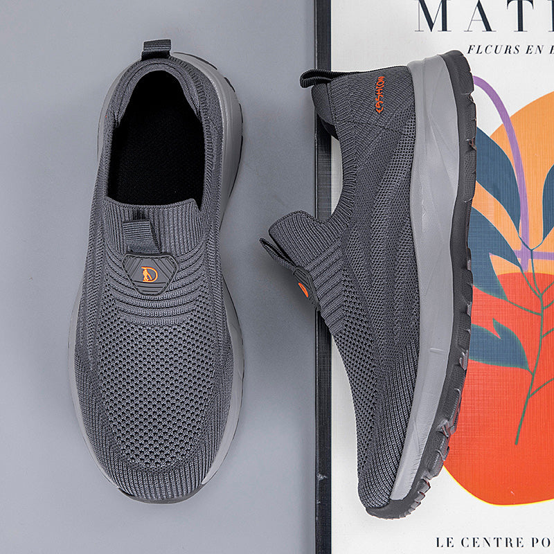 ⏰LAST DAY - 50% OFF🛒 Men's Orthopedic Slip-On Knit Sneakers  – Breathable Mesh Comfort Walking Shoes, Lightweight & Supportive, Easy On/Off Casual Shoes for All-Day Pain Relief