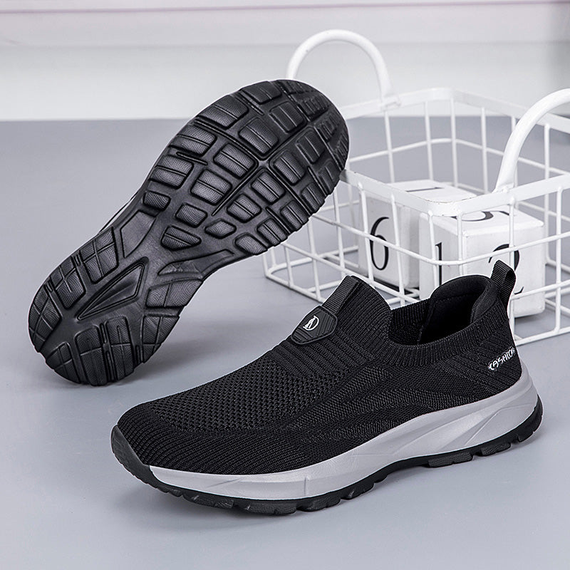 ⏰LAST DAY - 50% OFF🛒 Men's Orthopedic Slip-On Knit Sneakers  – Breathable Mesh Comfort Walking Shoes, Lightweight & Supportive, Easy On/Off Casual Shoes for All-Day Pain Relief