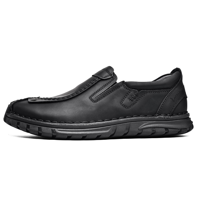 (⏰Clearance Sale-70%OFF🔥)Men’s Summer Casual Leather Shoes – Breathable Handmade Lace-Up Loafers, Walking Dress Flats for Driving, Business, and Office Wear