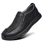 (⏰Clearance Sale-70%OFF🔥)Men’s Summer Casual Leather Shoes – Breathable Handmade Lace-Up Loafers, Walking Dress Flats for Driving, Business, and Office Wear