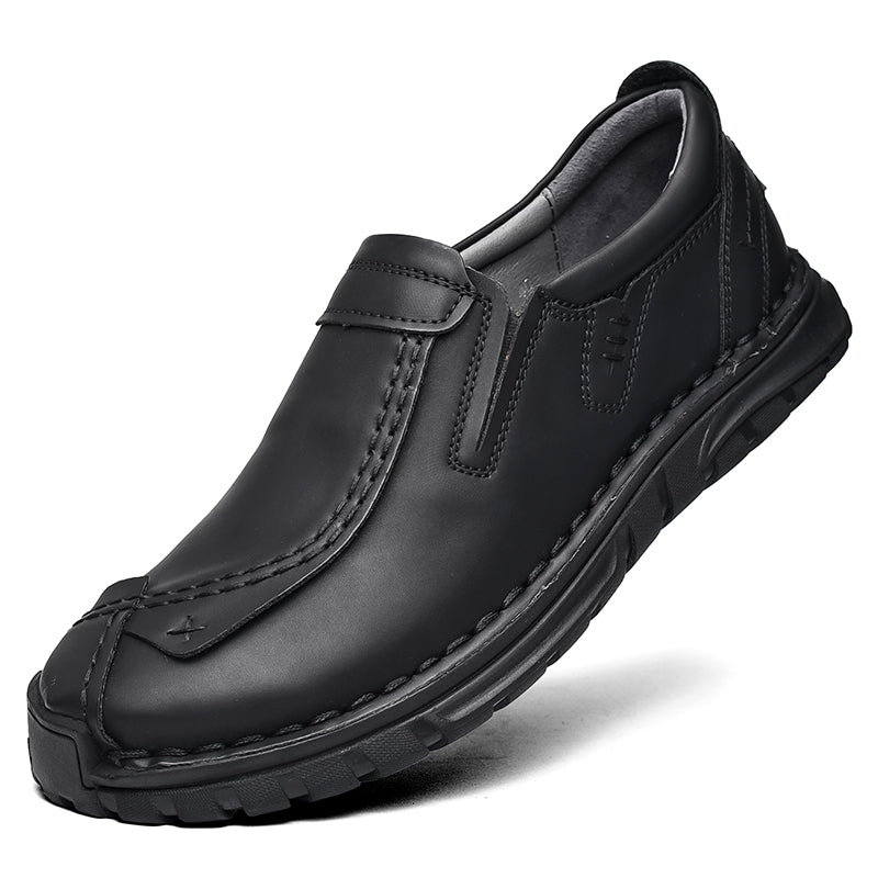 (⏰Clearance Sale-70%OFF🔥)Men’s Summer Casual Leather Shoes – Breathable Handmade Lace-Up Loafers, Walking Dress Flats for Driving, Business, and Office Wear