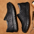 (⏰Clearance Sale-70%OFF🔥)Men’s Summer Casual Leather Shoes – Breathable Handmade Lace-Up Loafers, Walking Dress Flats for Driving, Business, and Office Wear