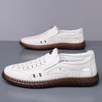 🔥FLASH SALE – 60% OFF🛒 Men's Casual Genuine Leather Loafers – Lightweight, Cushioned & Breathable Slip-On Dress Shoes for Business and Daily Wear