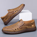 🔥FLASH SALE – 60% OFF🛒 Men's Casual Genuine Leather Loafers – Lightweight, Cushioned & Breathable Slip-On Dress Shoes for Business and Daily Wear