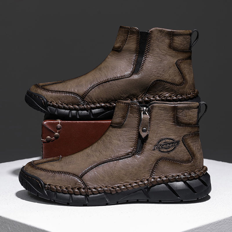 (⏰Clearance Sale-70%OFF🔥)Men's Waterproof Mountaineering & Work Boots – Anti-Collision Toe, Shock-Absorbing, Wear-Resistant Sole, Breathable & Supportive Hiking Shoes for Rugged Trails, Outdoor Adventures & Heavy-Duty Work