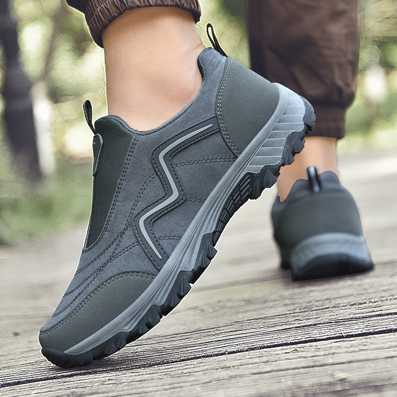 50% OFF!!!🛒Men's Outdoor Orthopedic Shoes, Wide Toe Waterproof Hiking Sneakers with Arch Support & Non-Slip Sole