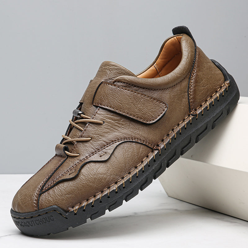 (⏰LAST DAY-70% OFF🛒)Men's Hand-Stitched Outdoor Work Shoes – Premium Cowhide Upper, Breathable, Arch Support, Soft Lining, Anti-Collision Toe, Shock-Absorbing Non-Slip Sole