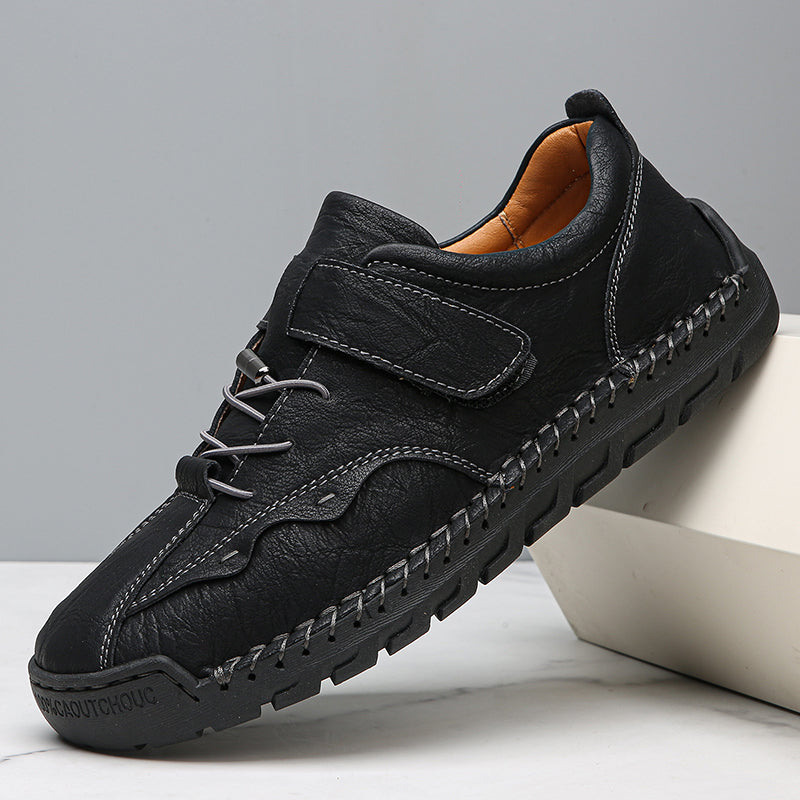 (⏰LAST DAY-70% OFF🛒)Men's Hand-Stitched Outdoor Work Shoes – Premium Cowhide Upper, Breathable, Arch Support, Soft Lining, Anti-Collision Toe, Shock-Absorbing Non-Slip Sole