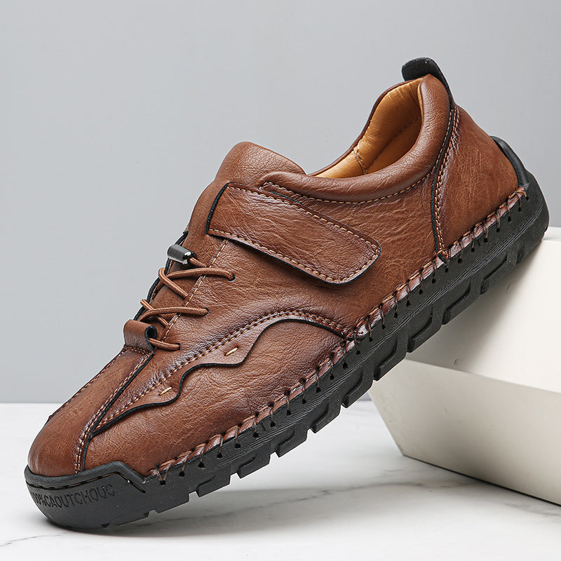 (⏰LAST DAY-70% OFF🛒)Men's Hand-Stitched Outdoor Work Shoes – Premium Cowhide Upper, Breathable, Arch Support, Soft Lining, Anti-Collision Toe, Shock-Absorbing Non-Slip Sole