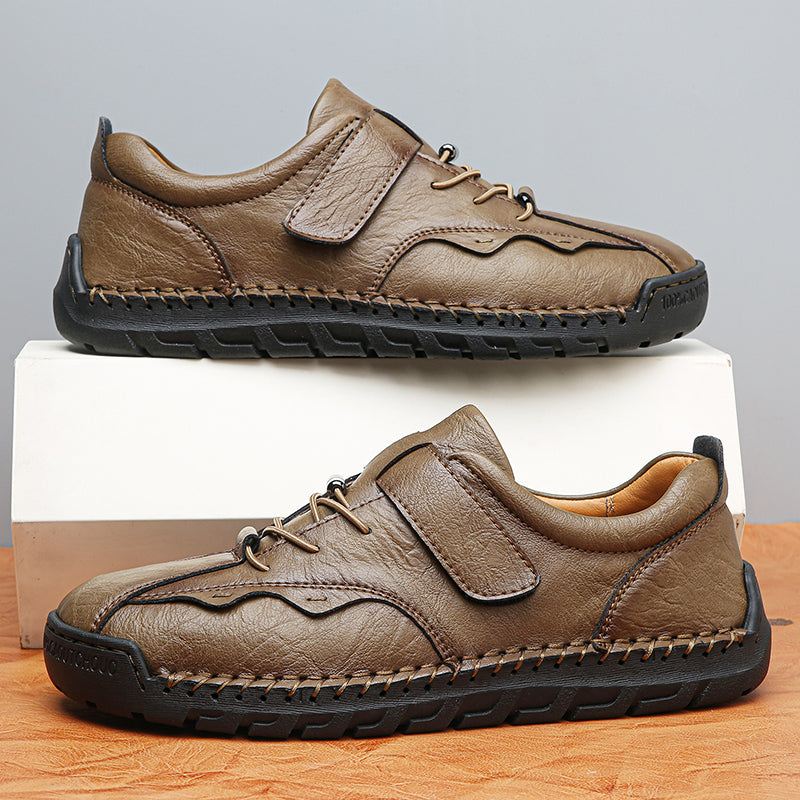 (⏰LAST DAY-70% OFF🛒)Men's Hand-Stitched Outdoor Work Shoes – Premium Cowhide Upper, Breathable, Arch Support, Soft Lining, Anti-Collision Toe, Shock-Absorbing Non-Slip Sole