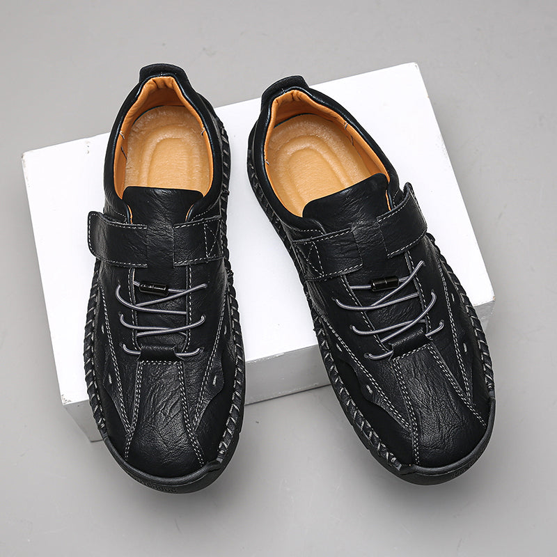 (⏰LAST DAY-70% OFF🛒)Men's Hand-Stitched Outdoor Work Shoes – Premium Cowhide Upper, Breathable, Arch Support, Soft Lining, Anti-Collision Toe, Shock-Absorbing Non-Slip Sole