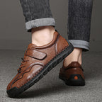 (⏰LAST DAY-70% OFF🛒)Men's Hand-Stitched Outdoor Work Shoes – Premium Cowhide Upper, Breathable, Arch Support, Soft Lining, Anti-Collision Toe, Shock-Absorbing Non-Slip Sole