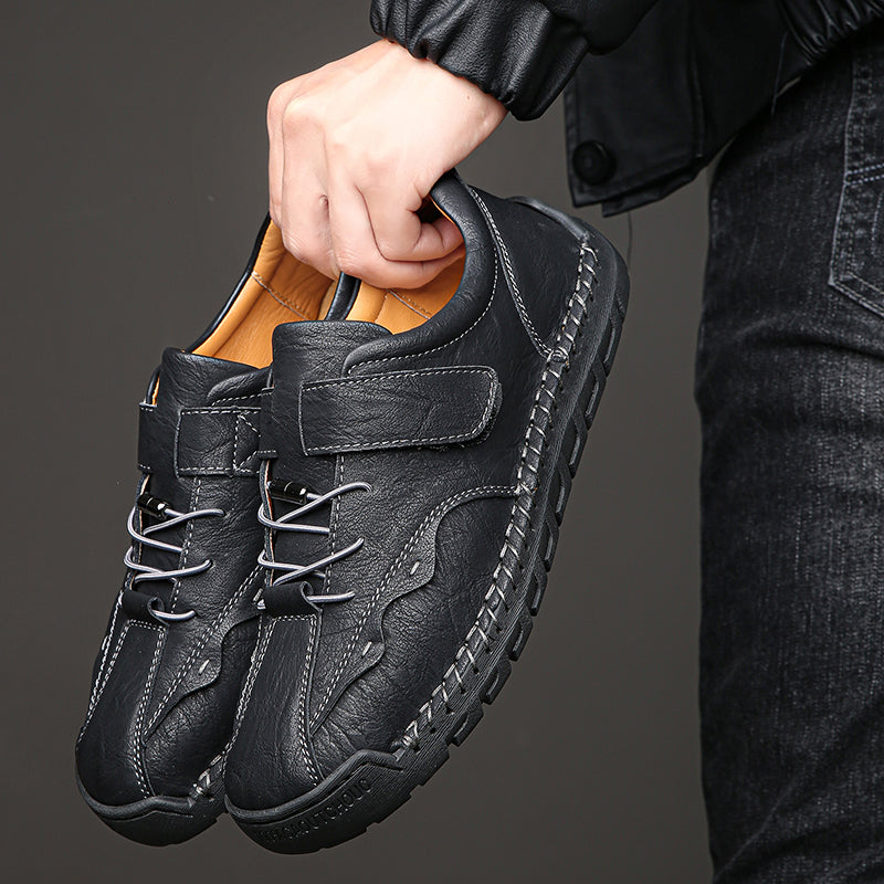 (⏰LAST DAY-70% OFF🛒)Men's Hand-Stitched Outdoor Work Shoes – Premium Cowhide Upper, Breathable, Arch Support, Soft Lining, Anti-Collision Toe, Shock-Absorbing Non-Slip Sole