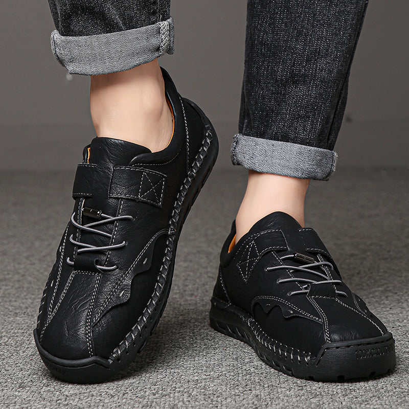 (⏰LAST DAY-70% OFF🛒)Men's Hand-Stitched Outdoor Work Shoes – Premium Cowhide Upper, Breathable, Arch Support, Soft Lining, Anti-Collision Toe, Shock-Absorbing Non-Slip Sole