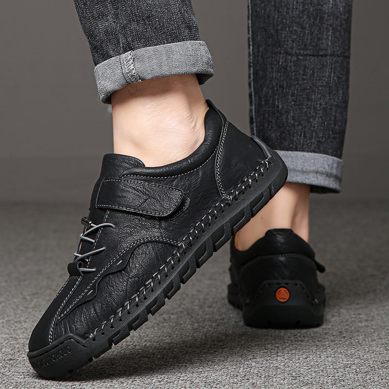 (⏰LAST DAY-70% OFF🛒)Men's Hand-Stitched Outdoor Work Shoes – Premium Cowhide Upper, Breathable, Arch Support, Soft Lining, Anti-Collision Toe, Shock-Absorbing Non-Slip Sole