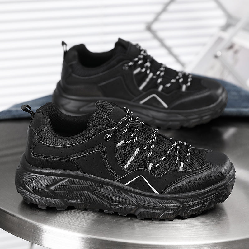 ⛰️LAST DAY 50% OFF🛒Men’s Waterproof Leather Hiking Boots – Arch Support, 2" Thick & Wide Sole for Extra Height and Stability, Protective Toe, Non-Slip Grip, Breathable Comfort for Outdoor Adventures