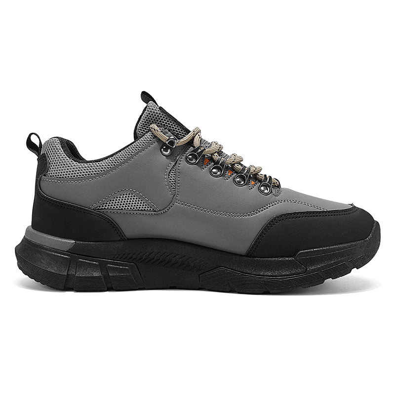 (⏰LAST DAY-70% OFF🛒)Men's Waterproof Hiking Work Shoes Lightweight Non-Slip Outdoor Trekking Sneakers with Arch Support, Breathable Suede & Mesh Trail Walking Shoes