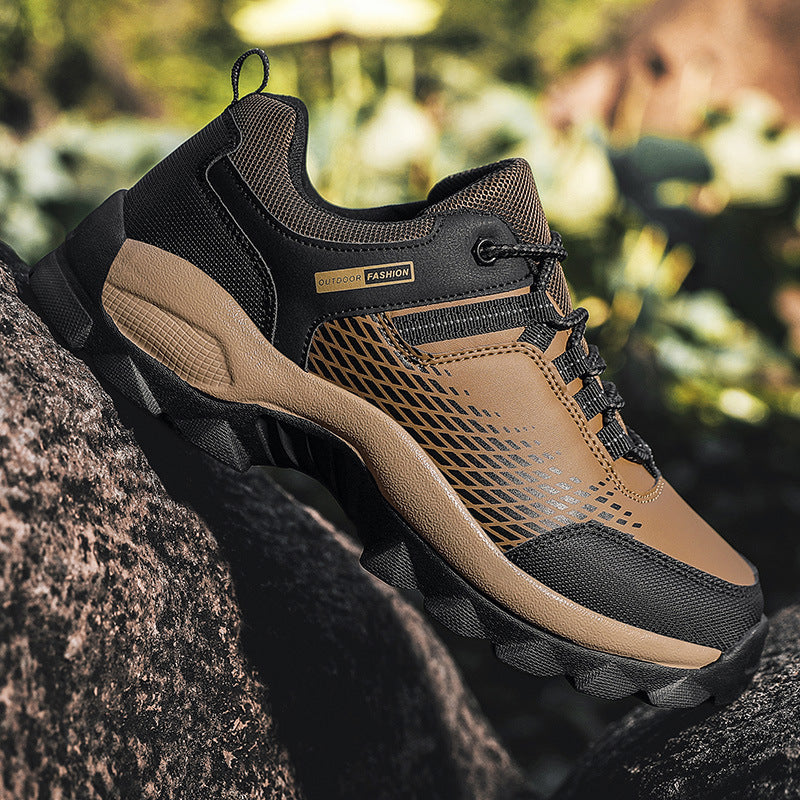 (⏰Limited Time Sale 70% OFF) Men's Wear Resistant Waterproof Non-slip Anti-skid Anti-puncture Hiking Shoes Orthopedic Wide Toe Arch Support Walking Shoes