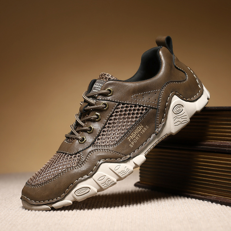 (⏰Clearance Sale-70%OFF🔥)Men's Knitted Loafers – Comfortable, Lightweight, Breathable with Arch Support & Wide Toe, Leather Upper