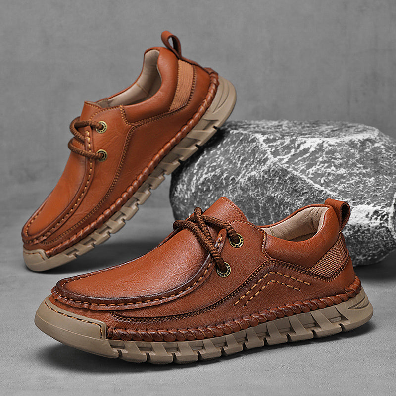 💥Last day of sale💥Men's Casual Comfortable Wear-Resistant Non-Slip Genuine Leather Hand-Sewn Futian Shoes
