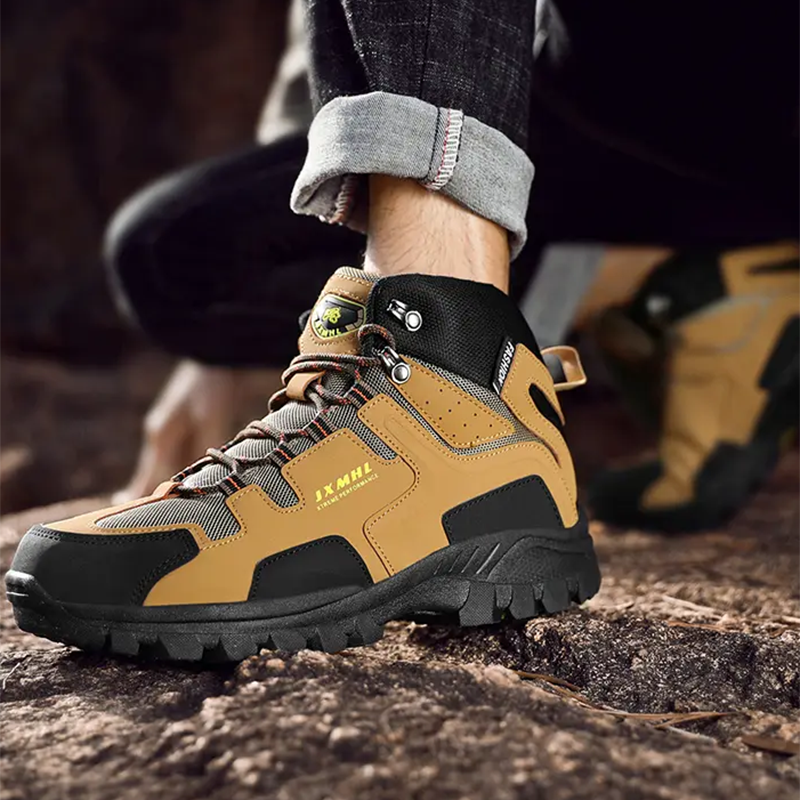 ⏰LAST DAY-70%OFF🛒Men's Professional Hiking Boots – Waterproof Mountain Boots with Reinforced Ankle Support, Shock-Absorbing Sole, Built for Climbing & Harsh Terrain
