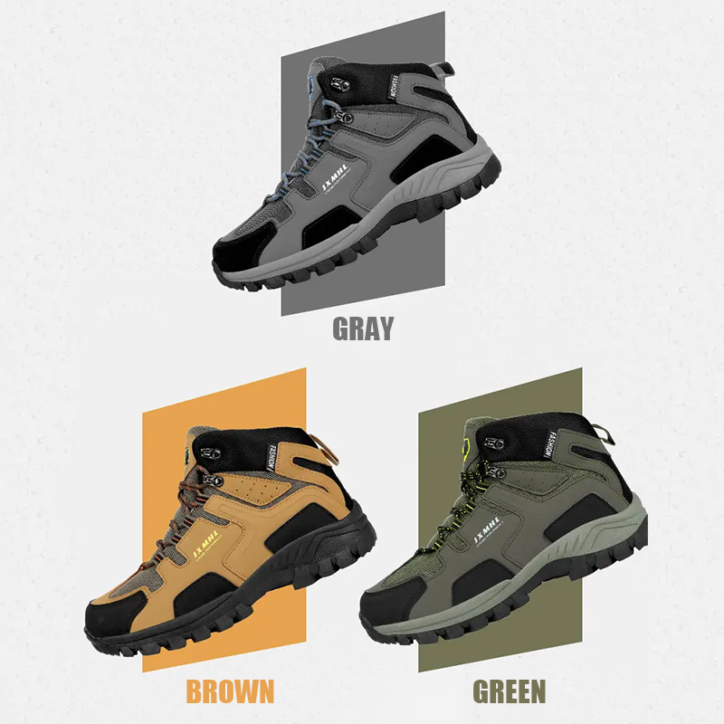 ⏰LAST DAY-70%OFF🛒Men's Professional Hiking Boots – Waterproof Mountain Boots with Reinforced Ankle Support, Shock-Absorbing Sole, Built for Climbing & Harsh Terrain