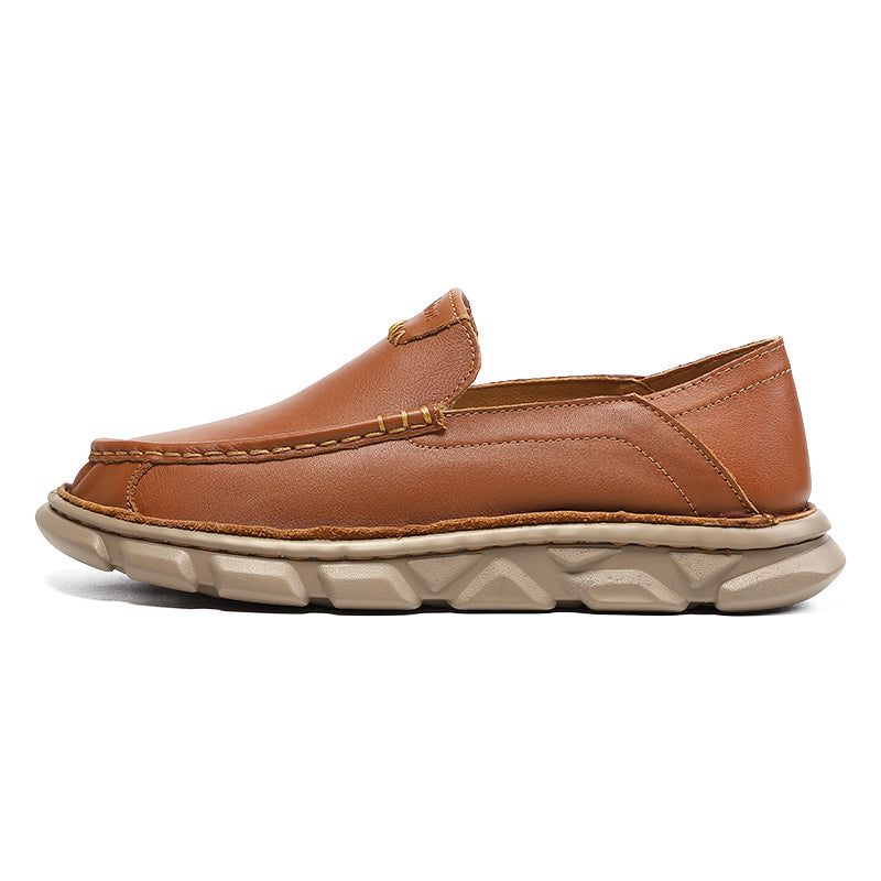 ⏰Last Day Deals 60% OFF🛒Men's Cowhide Leather Handmade Slip-On Loafers – Ultra-Soft & Lightweight Sole with Orthopedic Insoles for Lasting Comfort