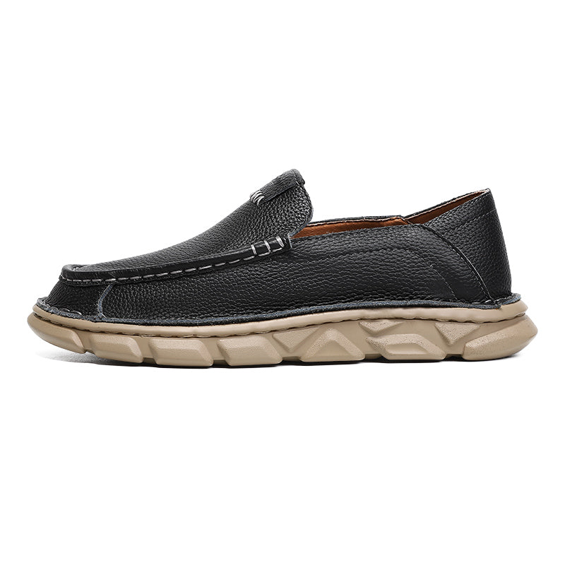 ⏰Last Day Deals 60% OFF🛒Men's Cowhide Leather Handmade Slip-On Loafers – Ultra-Soft & Lightweight Sole with Orthopedic Insoles for Lasting Comfort