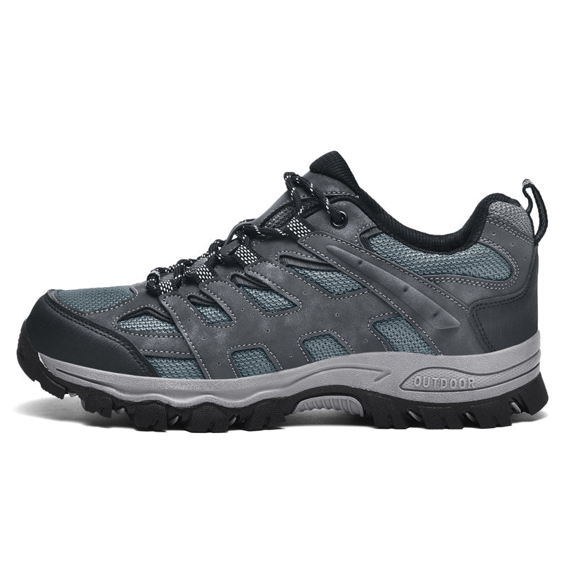 ⏰Limited Time 60% OFF🛒 Men's Outdoor Hiking Shoes – Breathable Waterproof Low-Cut Walking Shoes with Non-Slip Traction, Abrasion-Proof Build & Orthopedic Wide Toe Arch Support