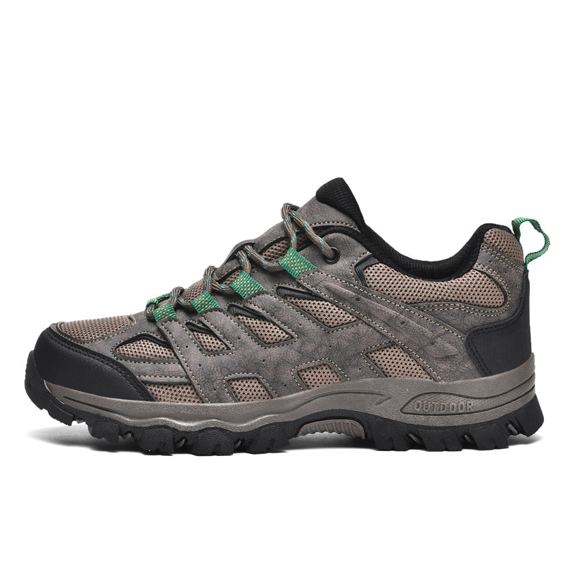⏰Limited Time 60% OFF🛒 Men's Outdoor Hiking Shoes – Breathable Waterproof Low-Cut Walking Shoes with Non-Slip Traction, Abrasion-Proof Build & Orthopedic Wide Toe Arch Support
