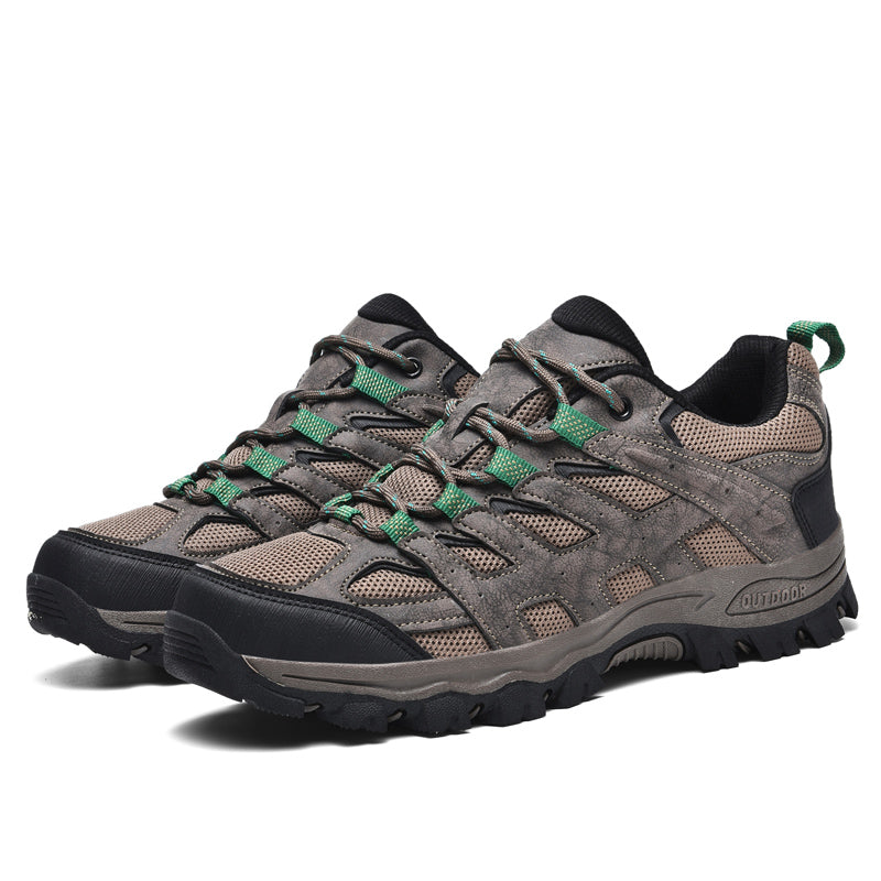 ⏰Limited Time 60% OFF🛒 Men's Outdoor Hiking Shoes – Breathable Waterproof Low-Cut Walking Shoes with Non-Slip Traction, Abrasion-Proof Build & Orthopedic Wide Toe Arch Support