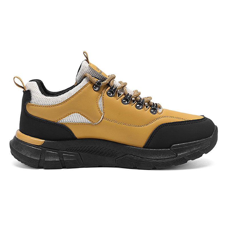 (⏰LAST DAY-70% OFF🛒)Men's Waterproof Hiking Work Shoes Lightweight Non-Slip Outdoor Trekking Sneakers with Arch Support, Breathable Suede & Mesh Trail Walking Shoes
