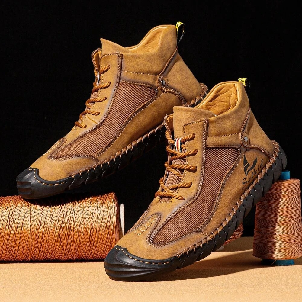 💥Last day deals 70% OFF💥Men's Outdoor Comfortable Breathable Retro Lace-up Arch Support Boots Non-Slip Wear-Resistant Cycling Boots