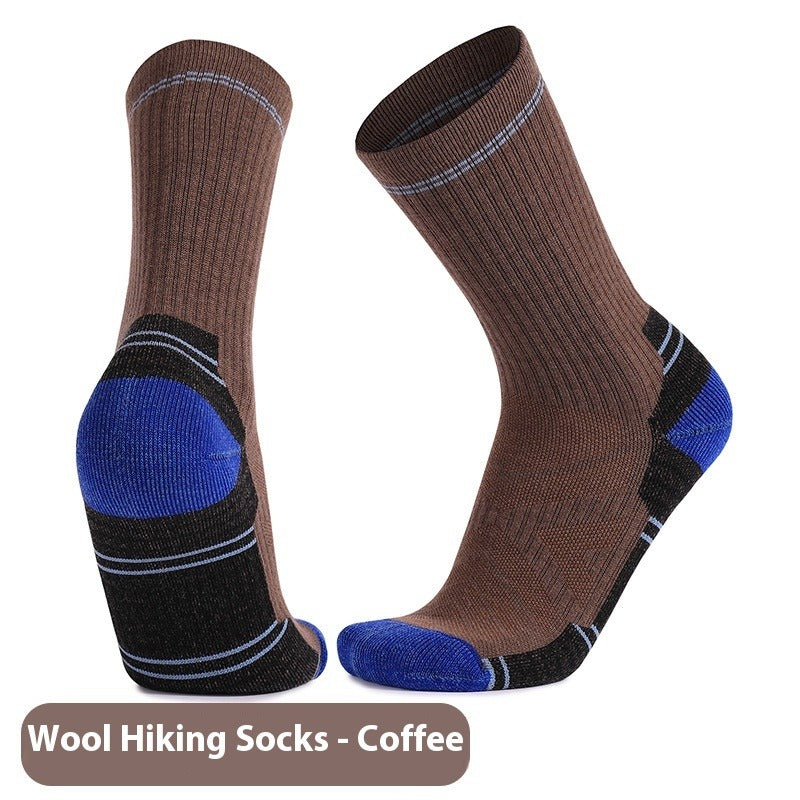 Men's Merino Wool Hiking Socks Outdoor Trekking Skiing Thick Warm Sports Socks Mountaineering Snow Socks
