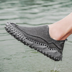 ⏰Fresh Steps – 50% OFF🛒 Men's Slip-On Orthopedic Casual Walking Shoes – Breathable Mesh, Leather Trim, Arch Support & Non-Slip Rubber Sole for Outdoor Trekking