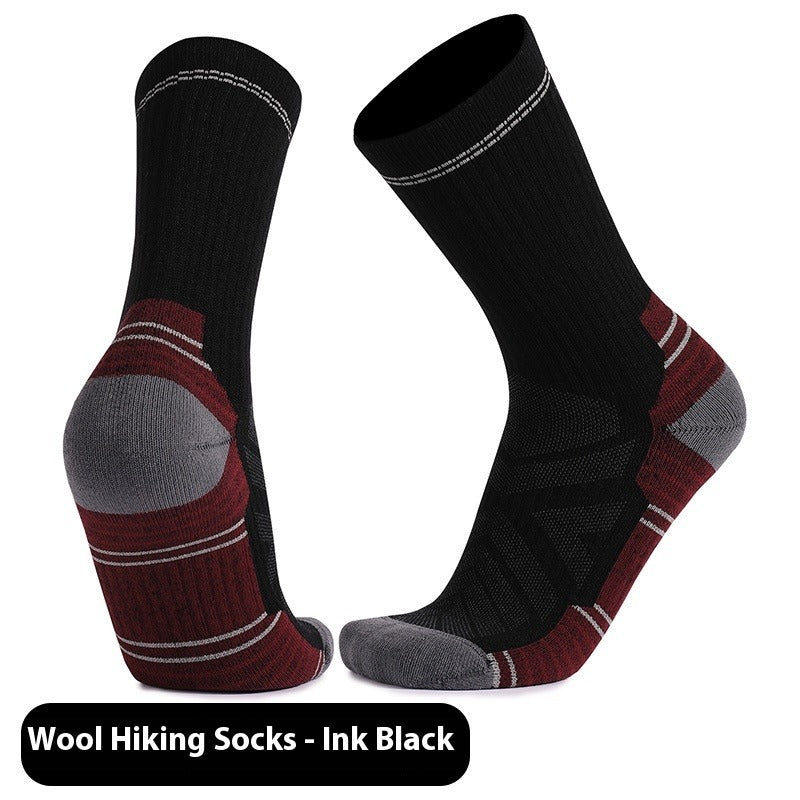 Men's Merino Wool Hiking Socks Outdoor Trekking Skiing Thick Warm Sports Socks Mountaineering Snow Socks
