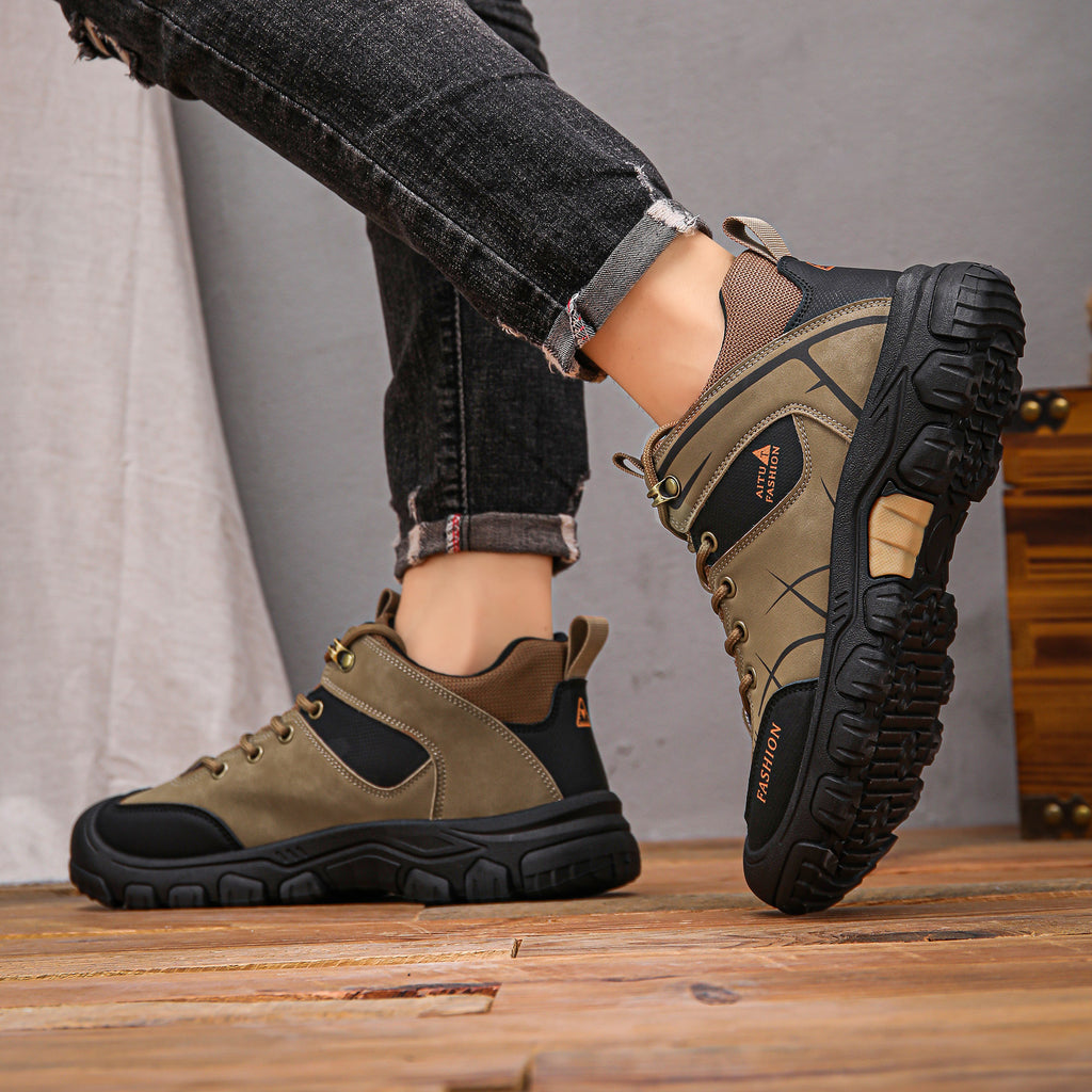 (⏰LAST DAY-70% OFF🛒)Men's Outdoor Hiking Shoes – Waterproof, Non-Slip, Puncture-Proof & Smash-Proof with Arch Support & Wide Toe – Perfect for Daily Wear & Outdoor Adventures