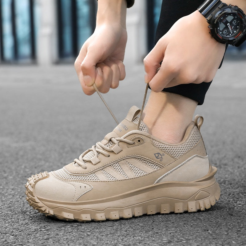 (⏰LAST DAY-70% OFF🛒)Men’s Work Hiking Shoes – Waterproof, Shock Absorbing Sole, Puncture & Smash Resistant, Wide Toe, Arch Support for Comfort and Durability